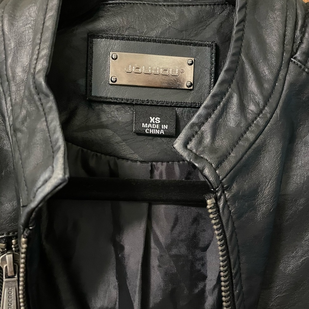 Jou Jou Faux Leather Moto Jacket - Picture 6 of 10